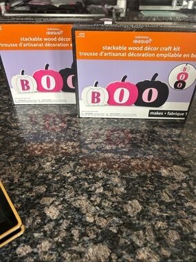 CREATOLOGY HALLOWEEN STACKABLE WOOD DECOR CRAFT KIT LOT OF 2 NWT